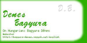 denes bagyura business card