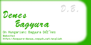 denes bagyura business card